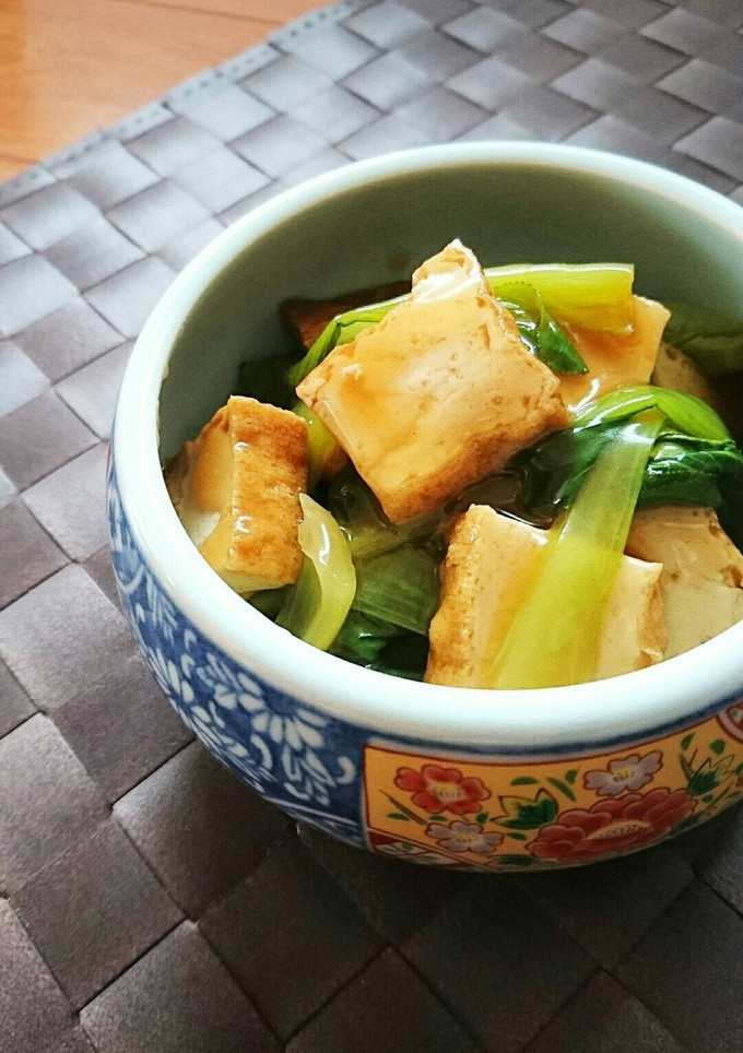レンジで簡単☆厚揚げと青梗菜の中華煮。-レシピのメイン写真