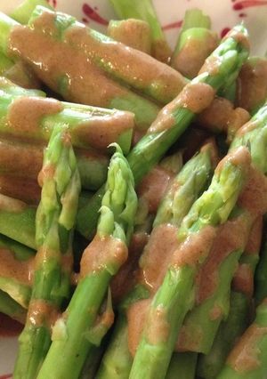 アスパラの胡麻酢かけ-レシピのメイン写真