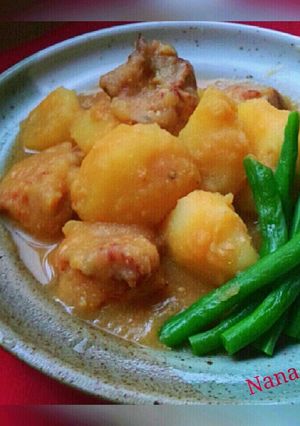 焼き鳥とじゃがいもの甘味噌煮っころがし-レシピのメイン写真