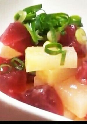 ☆マグロとたくあんの塩ニンニク合え☆-レシピのメイン写真