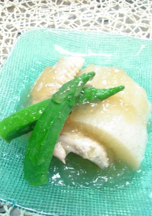 夏にピッタリ！冷し大根と鶏肉のジュレ-レシピのメイン写真