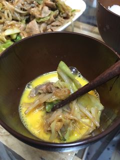 すたみな肉野菜いためのスキヤキ-レシピのメイン写真