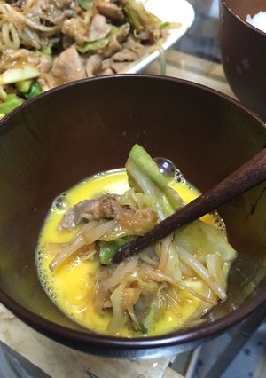 すたみな肉野菜いためのスキヤキ-レシピのメイン写真