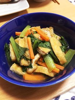 小松菜と油揚げの煮びたし♪-レシピのメイン写真