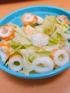 簡単!レタスとちくわのサラダ-レシピのメイン写真