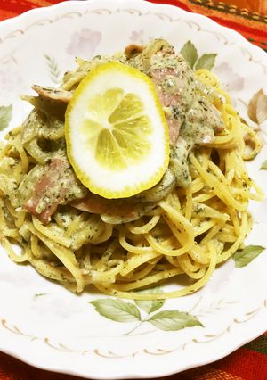 パクチー豆乳レモンクリームパスタ-レシピのメイン写真
