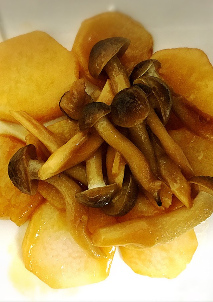 レンジで 長芋としめじのバター醤油炒め風-レシピのメイン写真