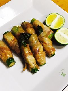 アスパラの肉巻き すだち添え-レシピのメイン写真