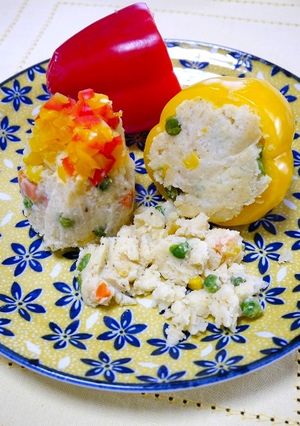 おしゃれに健康！パプリカのポテサラ詰め-レシピのメイン写真