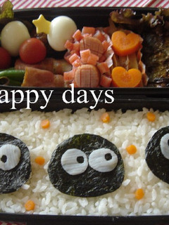 簡単まっくろくろすけのお弁当(キャラ弁)-レシピのメイン写真