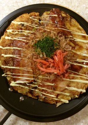 糖質0g中華麺でお好み焼き風-レシピのメイン写真