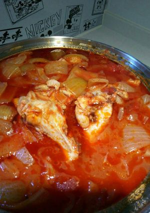 手羽元と玉葱のとろっとトマト煮-レシピのメイン写真