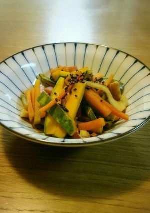 弁当惣菜♪南瓜と人参のキンピラ-レシピのメイン写真