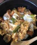 簡単♡我が家の絶品ごぼ天玉子丼♡