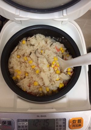 エリンギとコーンの炊き込みご飯-レシピのメイン写真