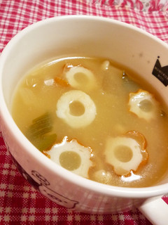✿ぷかぷか浮いてる~✿ちくわ味噌汁-レシピのメイン写真