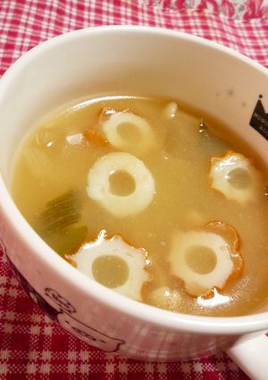 ✿ぷかぷか浮いてる～✿ちくわ味噌汁-レシピのメイン写真