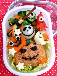 キャラ弁☆賑やかなハロウィン弁当♪-レシピのメイン写真