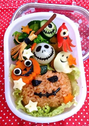 キャラ弁☆賑やかなハロウィン弁当♪-レシピのメイン写真