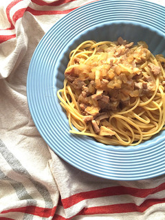 お刺身の残りで!ツナパスタ-レシピのメイン写真