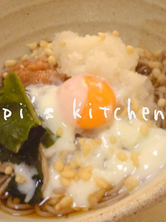夏にサッパリ梅とワカメのおろし蕎麦-レシピのメイン写真
