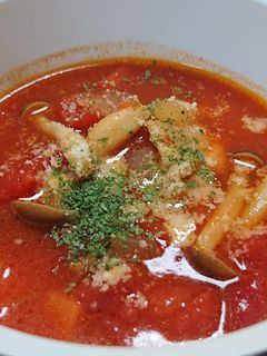 あったまる♪かんたんチキントマトスープ-レシピのメイン写真