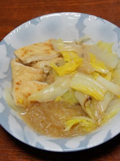 こんがり白ネギ&油揚げの煮物-レシピのメイン写真