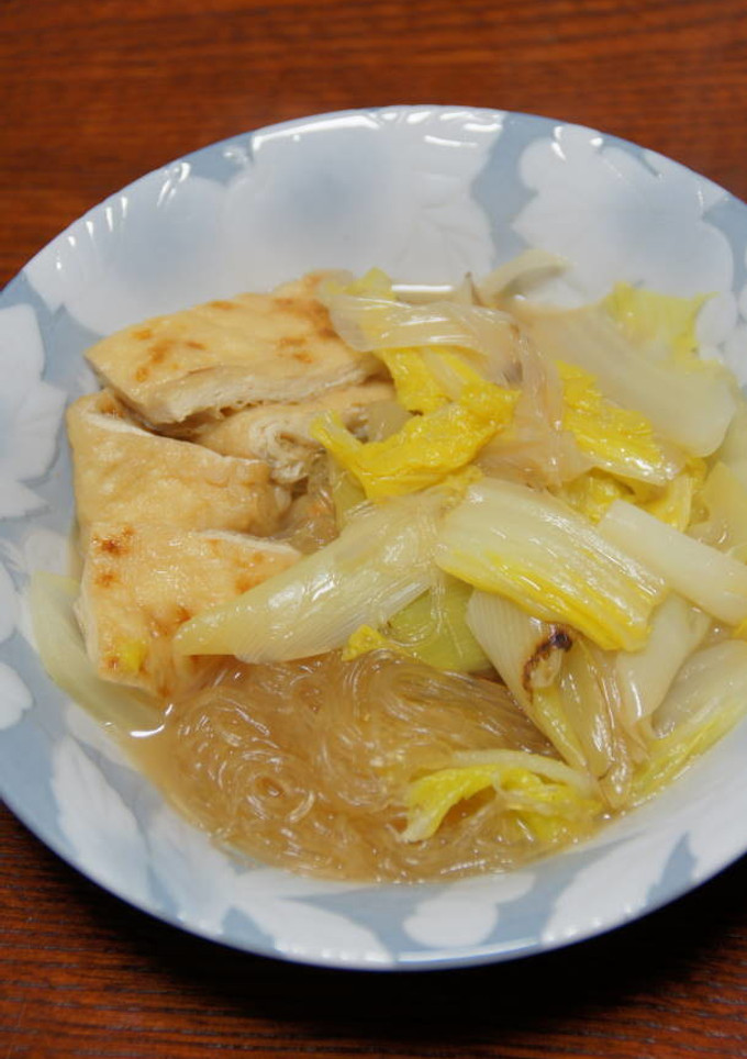 こんがり白ネギ＆油揚げの煮物-レシピのメイン写真