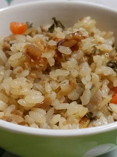 *豚ひき肉と水菜の炊き込みご飯*-レシピのメイン写真