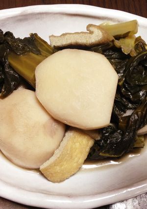 大好き♡旬の野菜⁎⁺˳✧高菜と里芋の煮物-レシピのメイン写真