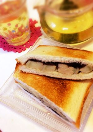 サツマイモとあんことバターのホットサンド-レシピのメイン写真