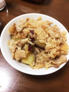 豚肉とさつまいもの炊き込みご飯-レシピのメイン写真