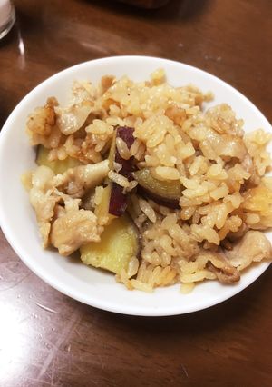 豚肉とさつまいもの炊き込みご飯-レシピのメイン写真