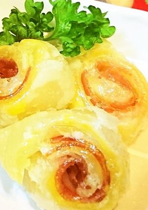 簡単★サクサクッ【くるくるベーコンパイ】-レシピのメイン写真