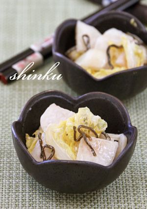 簡単＊かぶと白菜のマヨ塩昆布サラダ-レシピのメイン写真