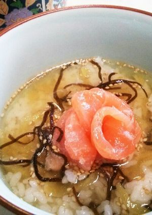 ★サーモンのこぶ茶漬け★-レシピのメイン写真