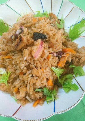 ☆鍋炊き…市販惣菜 真イカから揚げぉめし-レシピのメイン写真
