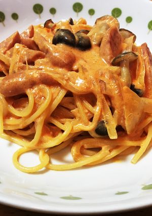 ピリ辛!トマトクリームパスタ!-レシピのメイン写真