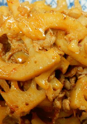 レンコンと豚肉の中華炒め-レシピのメイン写真