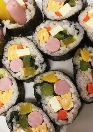 手抜きキンパ 韓国風海苔巻き-レシピのメイン写真
