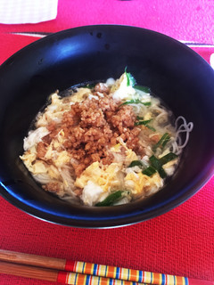 鶏そぼろの鶏ガラそうめん-レシピのメイン写真