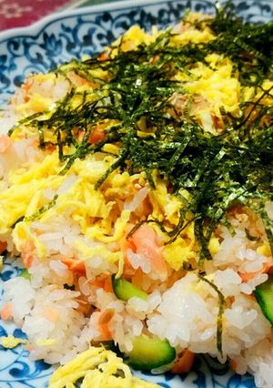 簡単♪おもてなしに彩りきれいな鮭ごはん♪-レシピのメイン写真