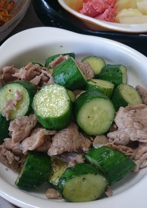 きゅうりと豚肉のシャンタン炒め-レシピのメイン写真