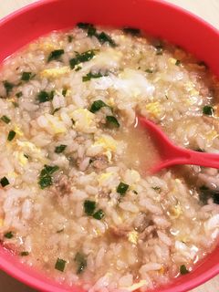 簡単♪挽肉と卵の雑炊*-レシピのメイン写真