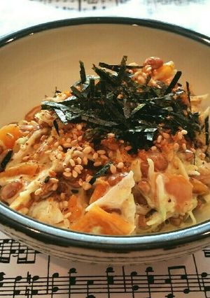簡単♡福神漬けと納豆のキャベツサラダ♡-レシピのメイン写真
