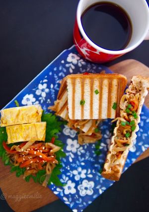 切り干し大根の煮物で和風パニーニ-レシピのメイン写真