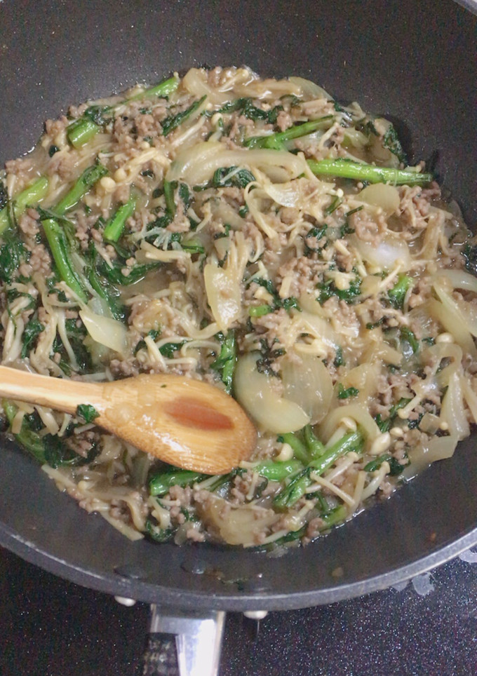 簡単！ひき肉ですき焼き風！-レシピのメイン写真