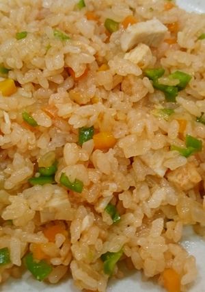 ローソンのサラダチキンでチキンライス-レシピのメイン写真