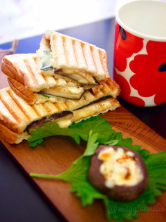 しいたけの醤油チーズ焼きで和風パニーニ-レシピのメイン写真