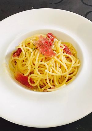 生ハムのせカルボナーラ-レシピのメイン写真
